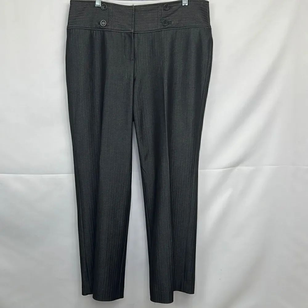 Larry Levine brown gray dress trousers size 16 EUC